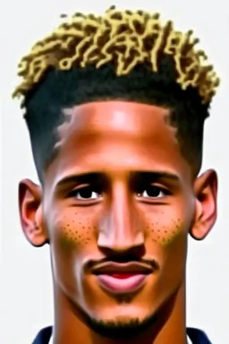 William Saliba French football player ,cartoon 2d