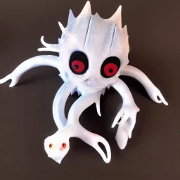 Skin changer monster with bat face and white skin and tentacles