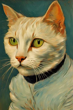 Portrait of a cat by Van Gogh