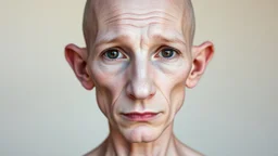 Moises , sin pelo con mirada vaga y color de piel blanca
