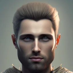 3D close-up of a beautiful king ARTHUR,face, portrait, 8k, finely detailed, photo realistic, hr gigerart trending on Artstation.