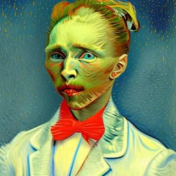 Portrait of a cat by Van Gogh