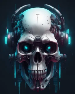 cyberpunk skull
