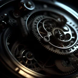 clock movement, case, gears, high detail, photorealistic, macro, close up, hour hand, watches