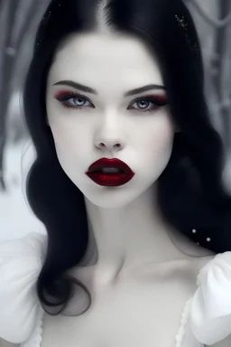 "Blancanieves"una niña con la piel tan blanca como la nieve, de labios carmesíes y cabello oscuro