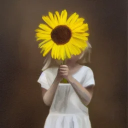 A girl as a daisy