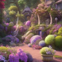 pixar style, volumetric summer garden environment and background, realistic painting of handbag, looking excited, volumetric lighting, dramatic lighting, detailed digital painting, extreme dense and fine fur, anime, ornate, colour-washed colors, elegant, small minutiae, tiny features, particulars, centered, smooth, sharp focus, renderman gofur render, 8k, uhd, detailed eyes, realistic shaded volumetric lighting, sunlight caustics, backlight, centered camera view