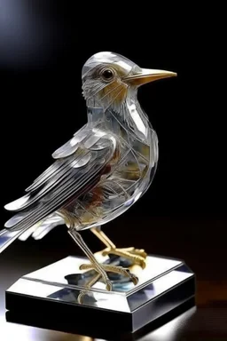 prehistoricore photorealistic transparent cromagnon crystal bird-princess