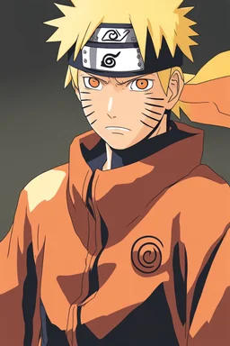 portrait of Naruto Uzumaki after a battle