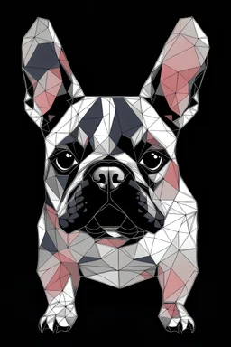 French bulldog geometric