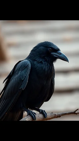 a crow, realistic , pro photography , high quality, and cenmatic scene