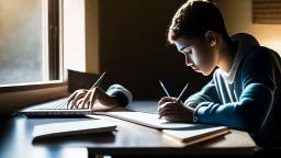 The image for the article depicts a young person sitting in front of a laptop in a well-lit room filled with natural light. The individual appears entirely focused on the process of online learning, holding a pen in their hand and jotting down important notes. On the screen in front of them, an educational interface can be seen, featuring a variety of learning materials, including e-books and educational videos. The image conveys the concept of self-directed learning and personal development thr