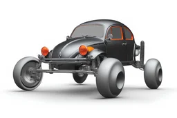 arachnid vw-beetle hybrid, black red and orange,
