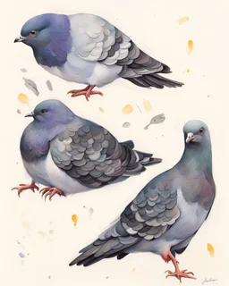 Pigeon. painting