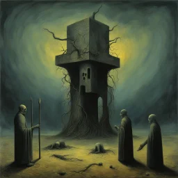 Obliteration liberation, milky methadone beating hammers of revenge, surrealism, by Zdzislaw Beksinski, By Gertrude Abercrombie, by Max Bill, muted colors, sinister, creepy, sharp focus, de stijl elements