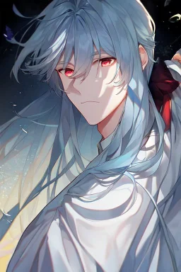 白色头发的男生