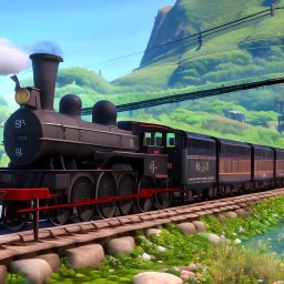 old train in wet station