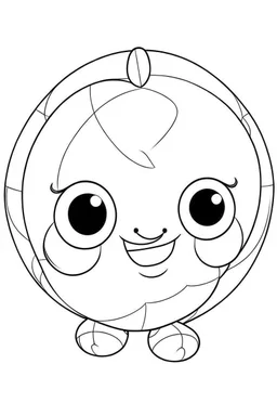 outline art for cute Ball coloring pages with sitch, white background, Sketch style, full body, only use outline, toddlers style, clean line art, white background, no shadows and clear and well outlined.