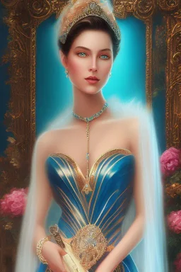 Portrait lady, full body shot, full-color long shot PastelLacecore