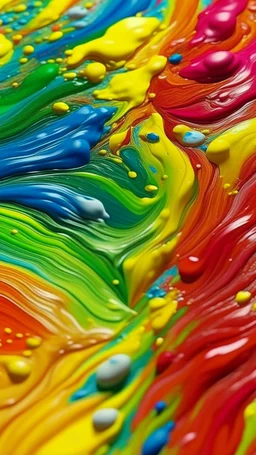 A picture of a plastic painting with colors that express joy 8k