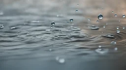water drops fall into water