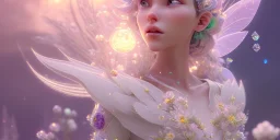 crystal subtle flower in a galactic ambiance beautiful fairy, transparent, delicate colors, in the foreground, full of details, smooth，soft light atmosphere, light effect，vaporwave colorful, concept art, smooth, extremely sharp detail, finely tuned detail, ultra high definition, 8 k, unreal engine 5, ultra sharp focus