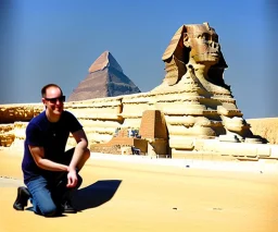 taking photos with the sphinx