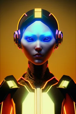 Medium Close Up Portrait, Front image. cyberpunk Asian woman, rabbit mask, pink short hair. latex suit. Red, black, gold, color. Ghost in the shell style. Color background, photo studio. Avatar image, highly detailed, concept art, smooth, unreal engine 5, god rays, ray tracing, RTX, lumen lighting, ultra detail, volumetric lighting, 3d, finely drawn, high definition, high resolution.