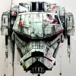 photorealistic at-at pilot helmet with weathered painting , illustration on coarse canvas by <agnes cecile> and <Yoji Shinkawa>, ornate and intricate details , soft smooth lighting, ultra detailed concept art,