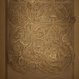 Book of Kells Eusebian Canons, highly detailed illustration, realistic render, 8 k, micro detail, intricate, elegant, centered, digital painting, Artstation, smooth, sharp focus, illustration, artgerm