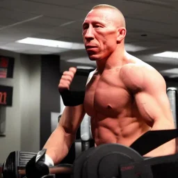 georges st pierre taking steroids in the gym