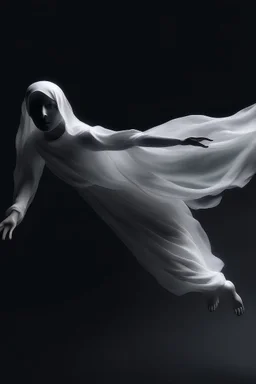 female ghost flying