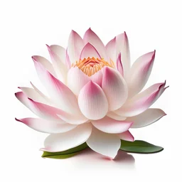 beautiful pink lotus flower on a white background