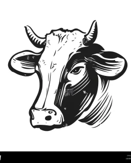 I want a bovine head in vector