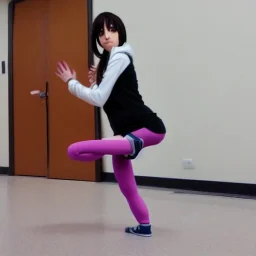 Anime girl doing a split