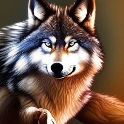 This wolf's fur is dull and black colored. They have dazzling blue-grey eyes. They have a limp in their back right leg due to a fight against a rival pack.