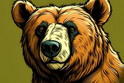 a bear drawn in a cartoonish artstyle