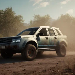 Truck freelander as a supersort with living motor, veins, bones, octane render, unreal engine, backdrop light, volumetric light, hyper detailed, intricate surface detail, HD, 8k, --q 2 --v 4