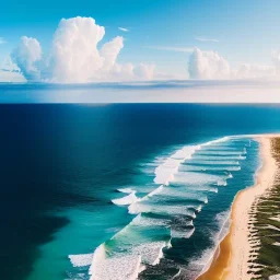 fullbody Drawing of 'beutiful beach, clouds, lighthouse,sunny day',intricate detail,andrea bonelli,Kilian Eng,Ohrai,evan lee,Aleksandr Sidelnikov,KyuYong Eom,three quarters frontal aerial view,toned colors,16k