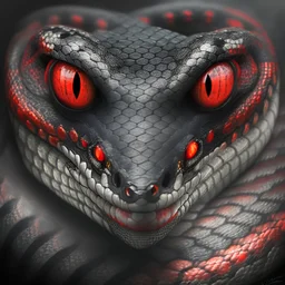 Snake with red eyes
