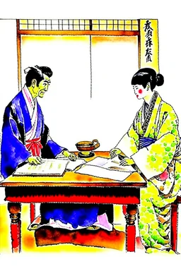 Japanese Watercolour isolated on white backgrouned, "one chance in a lifetime" (一期に一度, ichigo ni ichido).[2] Rikyū's apprentice Yamanoue Sōji instructs in Yamanoue Sōji Ki to give respect to your host "as though it were a meeting that could occur only once in the lifetime" (一期に一度の会のように, ichigo ni ichido no e no yō ni).[3] Ichigo (一期) is a Buddhist term meaning "from one's birth to death", i.e. one's lifetime.