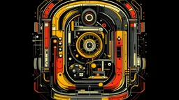 inside the machine vector graphic