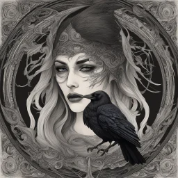 raven goddess of darkness and shadows