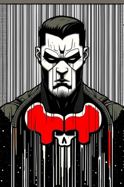 punisher sku;; in the style of Hiroshi Nagai