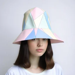 Geometry hat, pastel colors