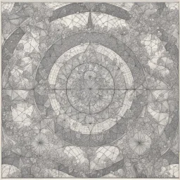 geometric tessellation by W. Heath Robinson