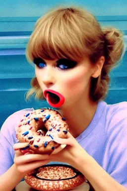 Taylor Swift eating doughnuts secretly