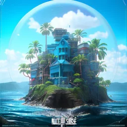 The Isometric Glass Tall Box Mini Model Little Real Island shape smooth Mixed Water Fall Under Ocean Sunshine Summer Background Blue Sea, The Last Of Us / Avatar, Octane Render / ZBrush, Cinematic, IMAX Film, Nikon D750, 16K, Autostereoscopy, Anthropomorphic, Golden Ratio, Geometry, Symmetric, Depth Of Field, Highly Detailed, Ultra Realistic, Beautiful Lighting, Halfrear Lighting, Soft Light, Candoluminescence, Cast Shadow, Reflective, Glow, Translucent, Normal Map, Carbonated --testp