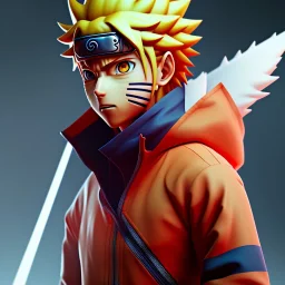 isometric clean art of naruto, soft lighting, high definition, unreal 5,