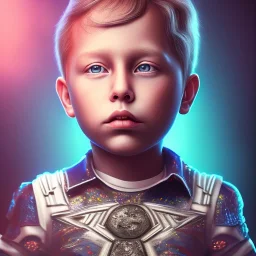 Mystery Metallica toddler, dramatique, art background, dramatic lighting, volumetric lighting, hyperrealisme, 8k, high quality, lot of details, fit within portrait